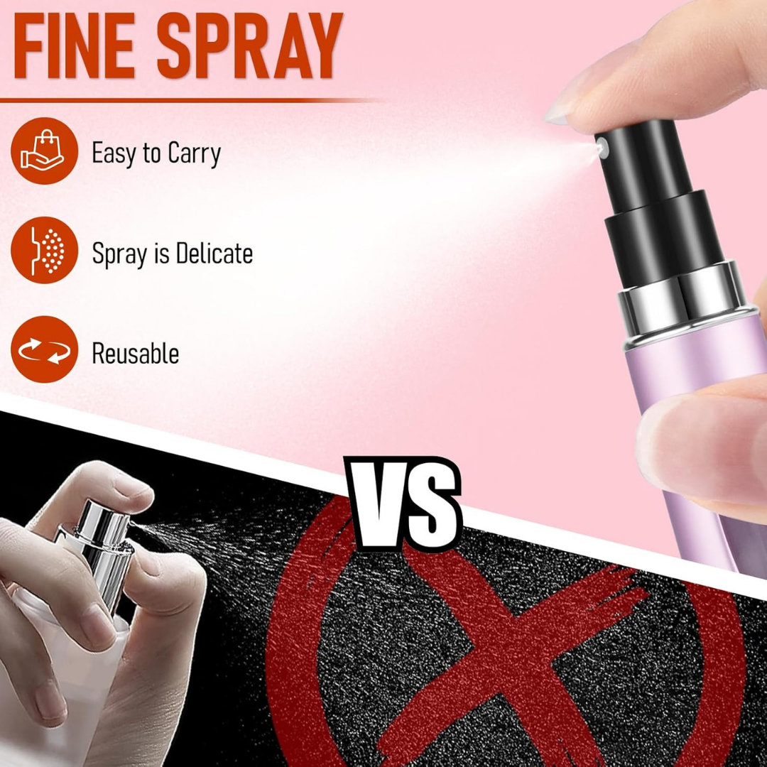 Perfume Atomizer Spray Bottles, Pack of 4 Refillable 10ml Compact Atomizers
