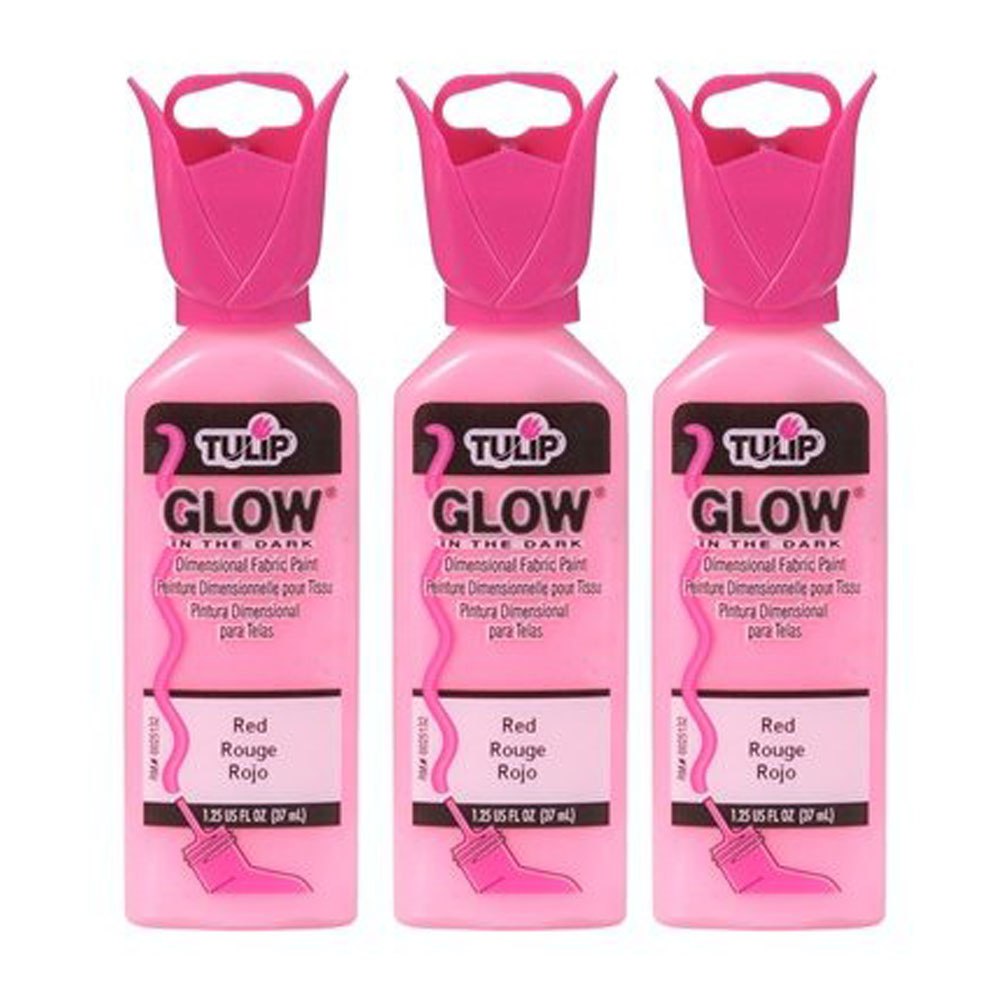 Tulip Fabric Paint SLICK PUFFY GLOW MATTE SOFT 3-Pack Dimensional in 1.25/2oz