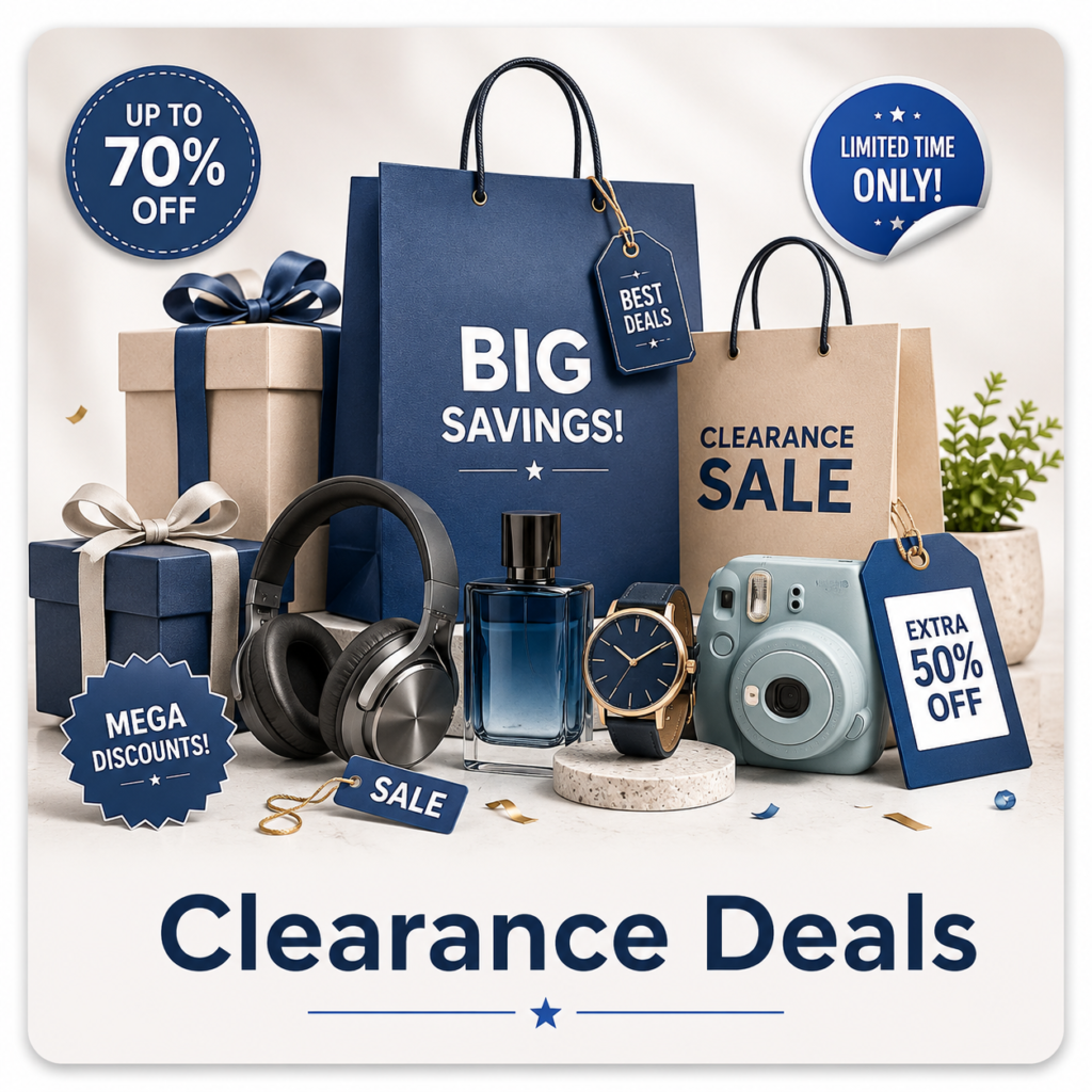 Clearance deals and discounted products available from a UK online shop