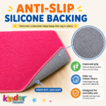Anti-slip backing on kids rug for indoor floors