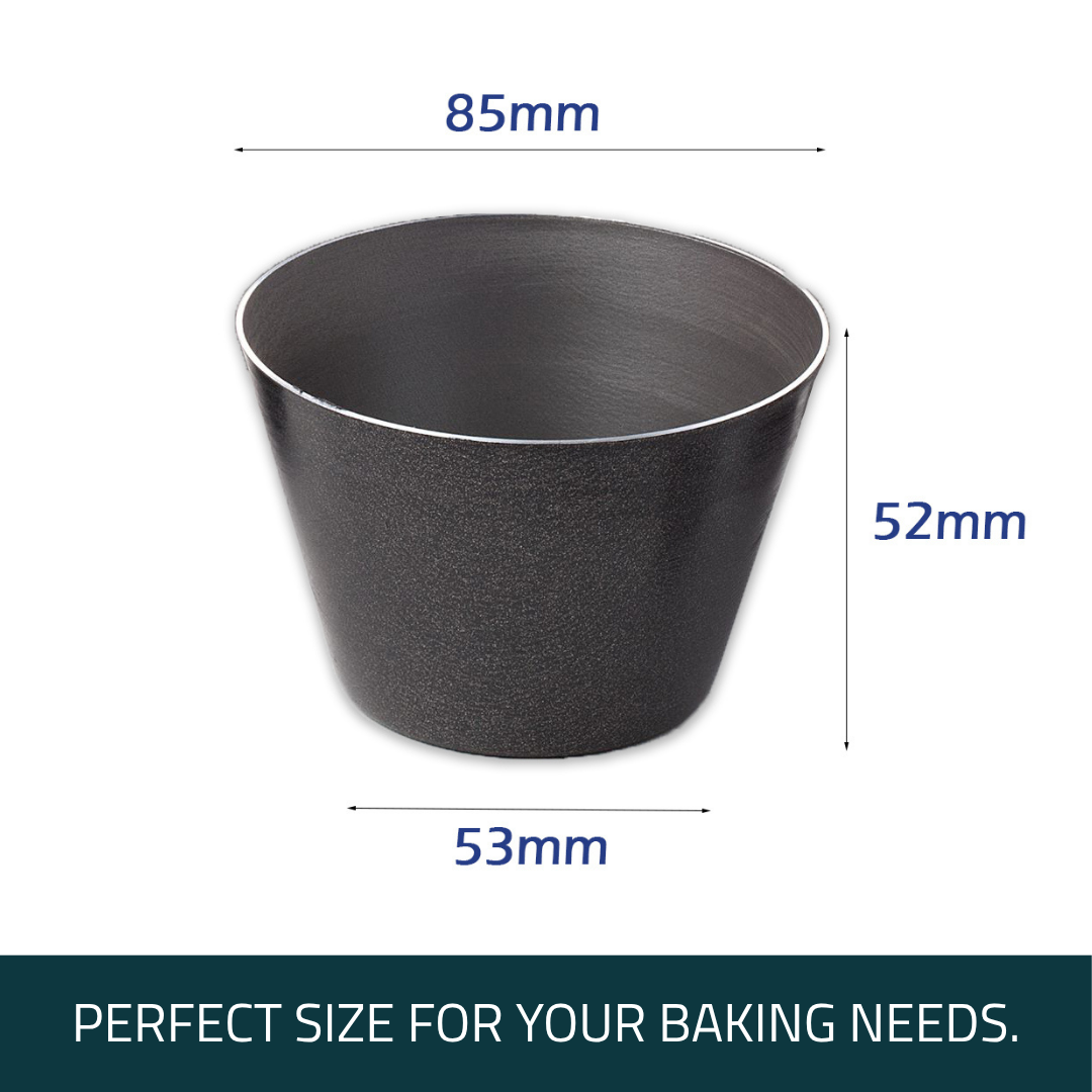 Size dimensions of Maxi Nature aluminium dariole moulds