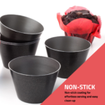 Non-stick aluminium dariole moulds for easy food release