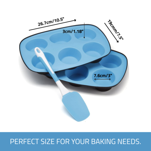 Silicone muffin tray size 27cm by 19cm by 3cm