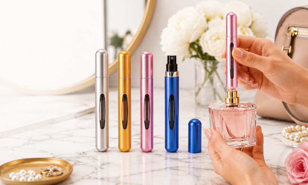 Perfume atomiser spray bottles refillable for travel