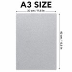 A3 glitter felt sheets measuring approximately 30 cm x 42 cm