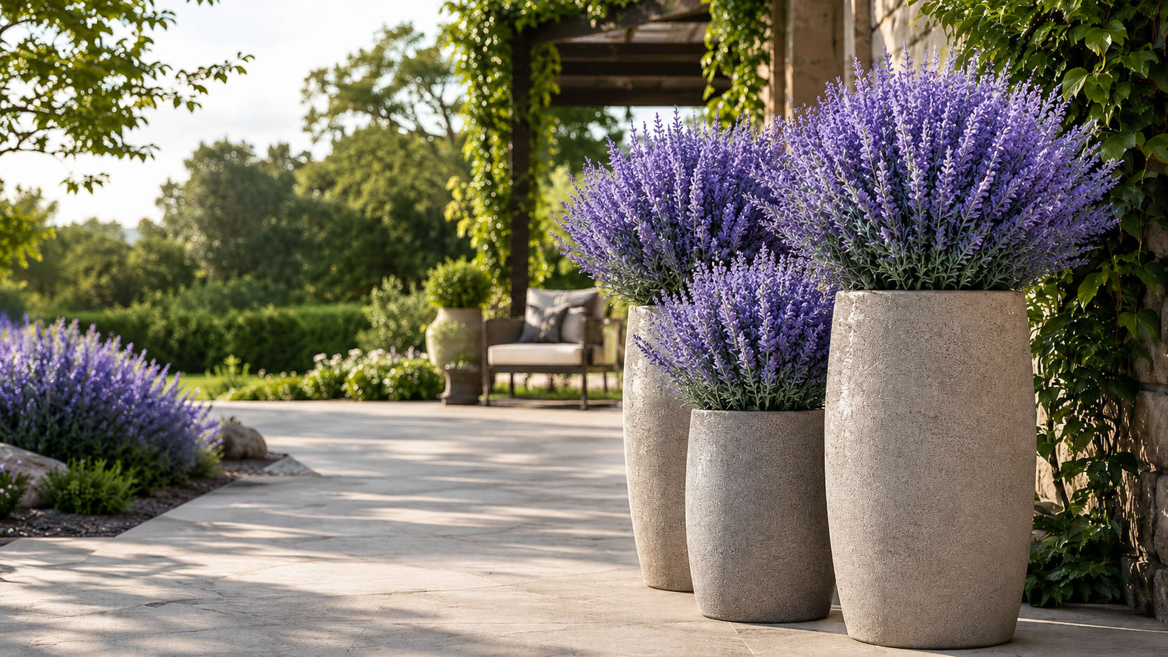 artificial lavender flowers for planters and vases