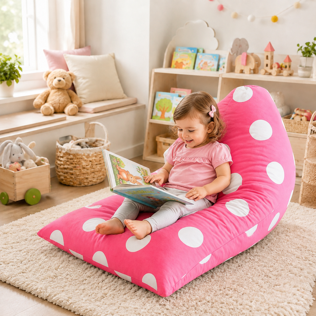 bean bag cover and soft toy storage for nurseries & reading corners