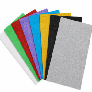 Glitter felt sheets A3 5 pack in assorted colour options for crafts and decorations