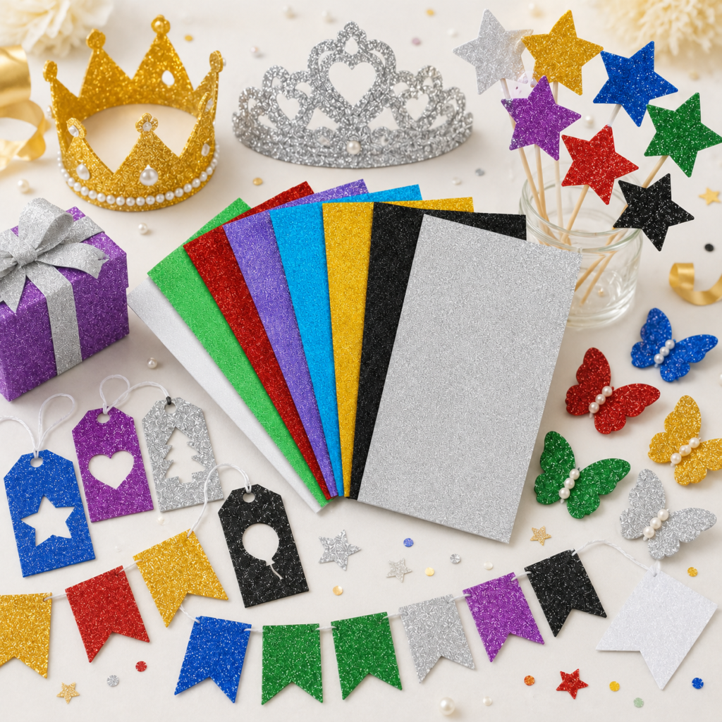 glitter felt sheets for party decorations