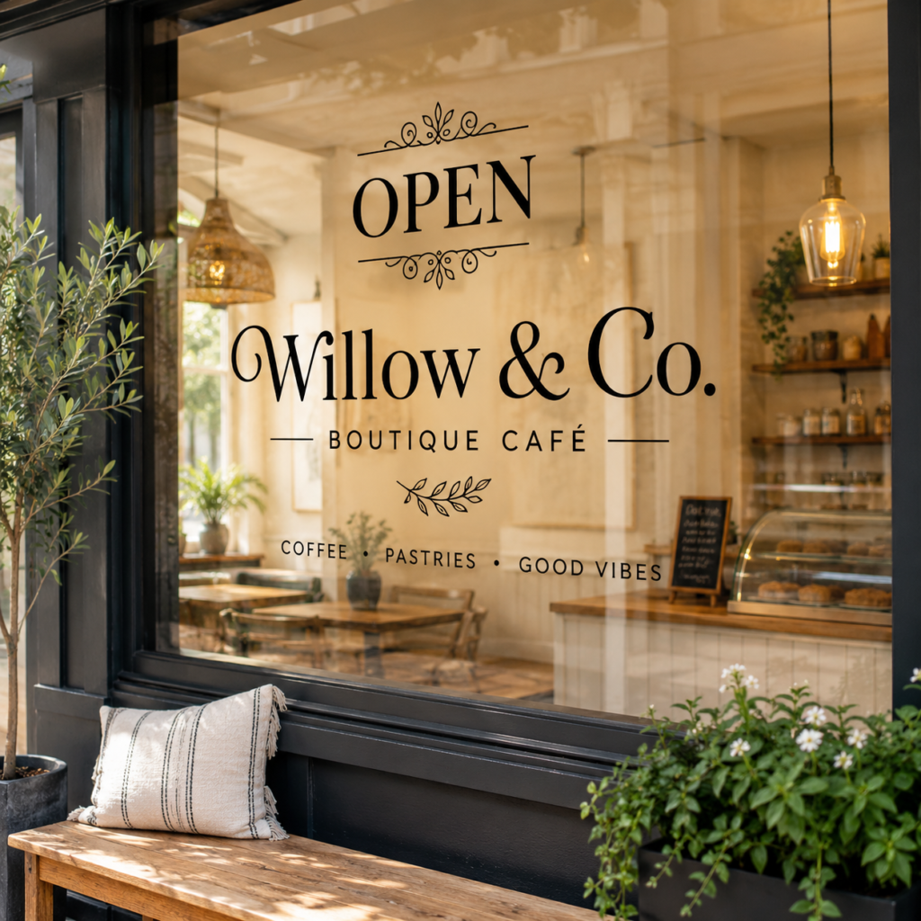 self adhesive vinyl for window lettering